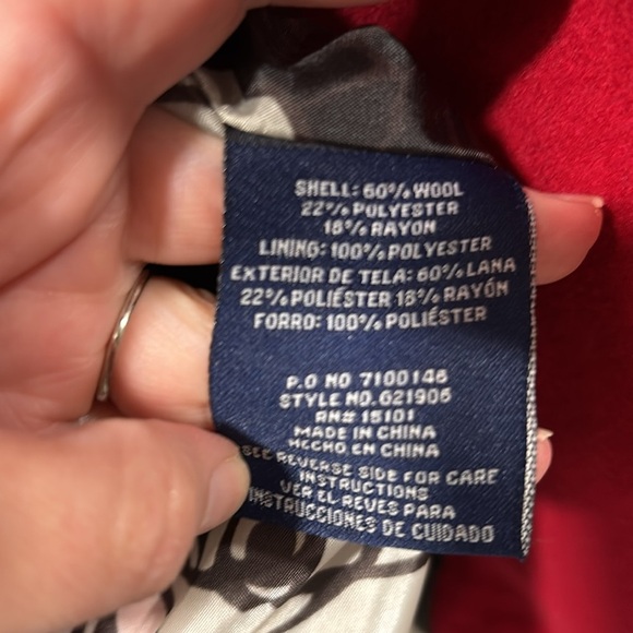 Green Envy red wool peacoat size L Medium - Picture 8 of 13